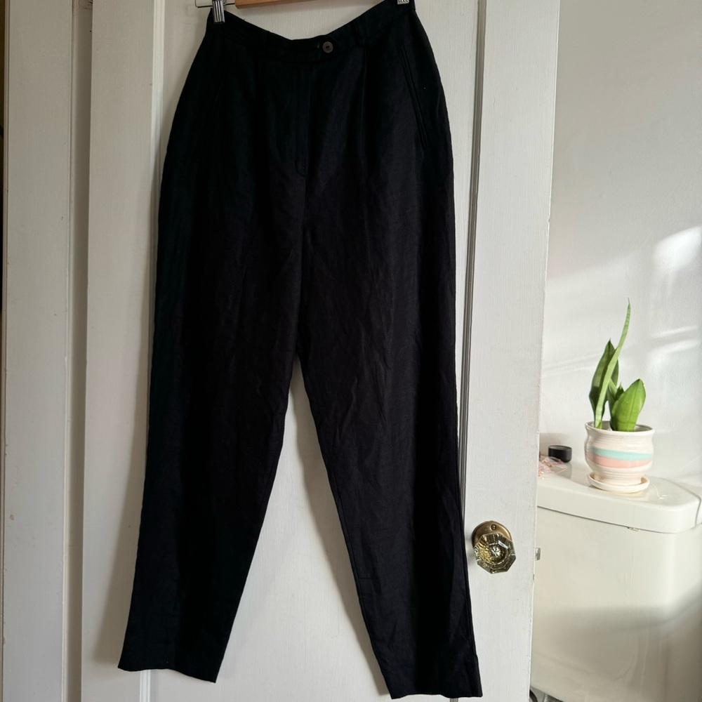 MaxMara Pure Linen Tapered Trousers